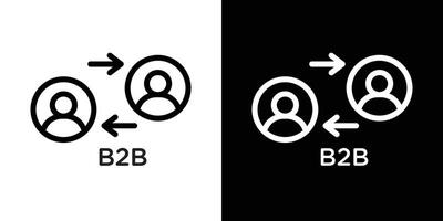 B2B icons vectors set in stroke line style.. EPS10