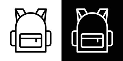 Backpack icons vectors set in stroke line style.. EPS10