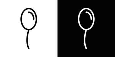 Balloon icons vectors set in stroke line style.. EPS10