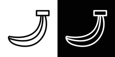 Banana icons vectors set in stroke line style.. EPS10