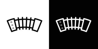 Bandoneon instrument icons vectors set in stroke line style.. EPS10