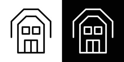 Barn icons vectors set in stroke line style.. EPS10
