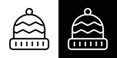 Beanie icons vectors set in stroke line style.. EPS10