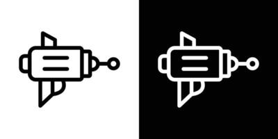 Blaster icons vectors set in stroke line style.. EPS10