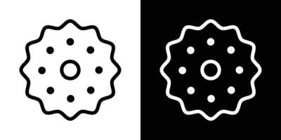 Biscuit icons vectors set in stroke line style.. EPS10