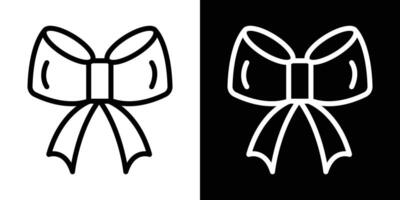 Bowknot icons vectors set in stroke line style.. EPS10