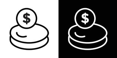 Budget planning icons vectors set in stroke line style.. EPS10