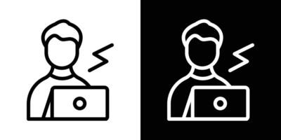 Burnout icons vectors set in stroke line style.. EPS10