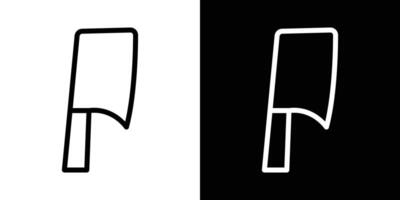 Butcher knife icons vectors set in stroke line style.. EPS10