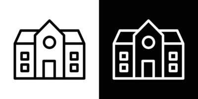 Campus icons vectors set in stroke line style.. EPS10