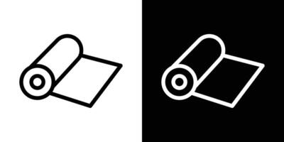 Carpet roll icons vectors set in stroke line style.. EPS10