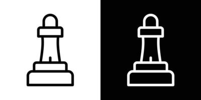 Chess pawn icons vectors set in stroke line style.. EPS10