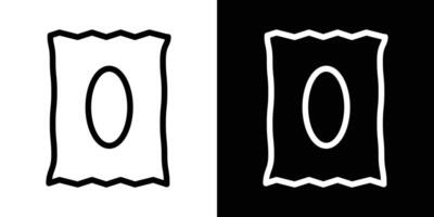 Chips bag icons vectors set in stroke line style.. EPS10