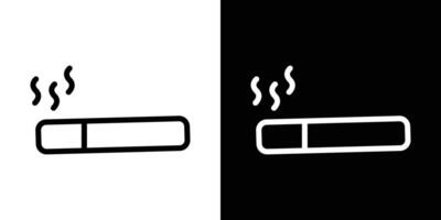 Cigarette icons vectors set in stroke line style.. EPS10