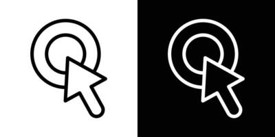 Click icons vectors set in stroke line style.. EPS10