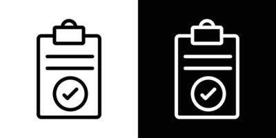 Clipboard check icons vectors set in stroke line style.. EPS10