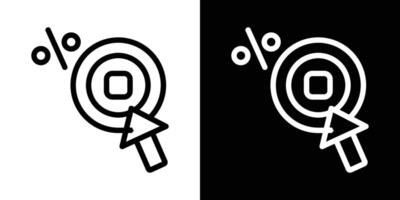 Click through rate icons vectors set in stroke line style.. EPS10