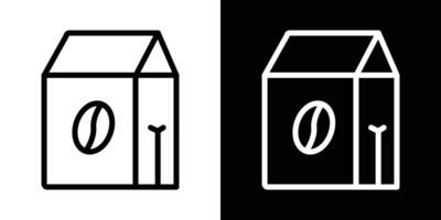 Coffee paper bag icons vectors set in stroke line style.. EPS10