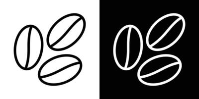 Coffee beans icons vectors set in stroke line style.. EPS10