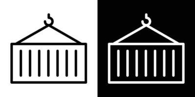 Container icons vectors set in stroke line style.. EPS10