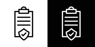 Contract coverage icons vectors set in stroke line style.. EPS10