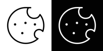 Cookie icons vectors set in stroke line style.. EPS10