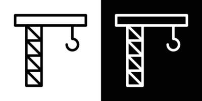 Crane icons vectors set in stroke line style.. EPS10