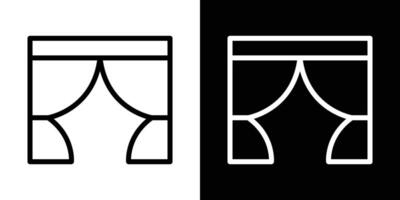 Curtains icons vectors set in stroke line style.. EPS10