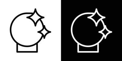 Crystal ball icons vectors set in stroke line style.. EPS10