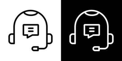 Customer support icons vectors set in stroke line style.. EPS10