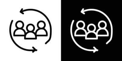 Customer retention icons vectors set in stroke line style.. EPS10