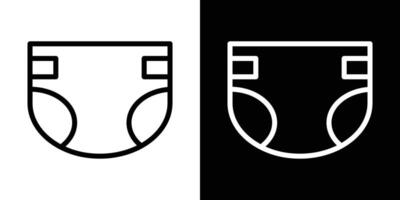 Diaper icons vectors set in stroke line style.. EPS10