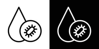 Dirty water drop icons vectors set in stroke line style.. EPS10