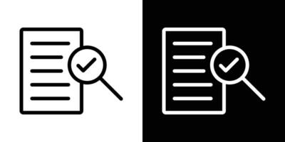 Document verification icons vectors set in stroke line style.. EPS10