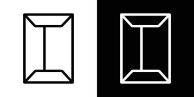 Document envelope icons vectors set in stroke line style.. EPS10