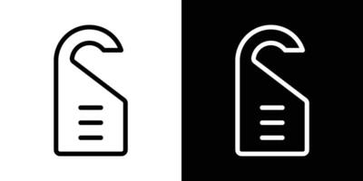 Door hanger icons vectors set in stroke line style.. EPS10