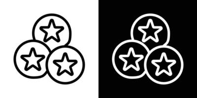 Earn point icons vectors set in stroke line style.. EPS10