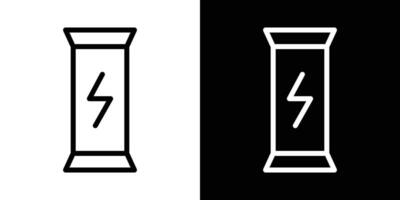 Energy bar icons vectors set in stroke line style.. EPS10