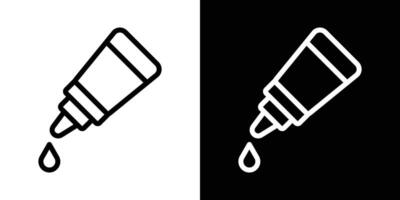 Eye drop icons vectors set in stroke line style.. EPS10