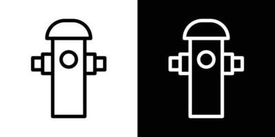 Fire hydrant icons vectors set in stroke line style.. EPS10