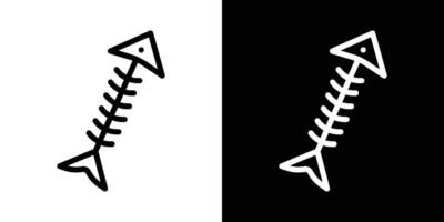 Fishbone icons vectors set in stroke line style.. EPS10