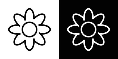 Flower icons vectors set in stroke line style.. EPS10