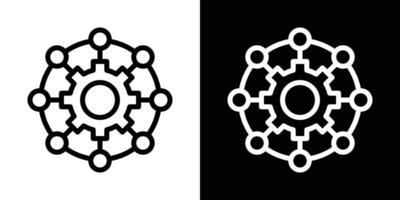 Frameworks icons vectors set in stroke line style.. EPS10