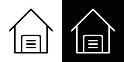 Garage icons vectors set in stroke line style.. EPS10