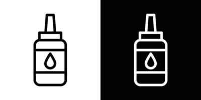 Glue bottle icons vectors set in stroke line style.. EPS10