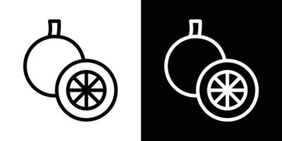 Grapefruit icons vectors set in stroke line style.. EPS10