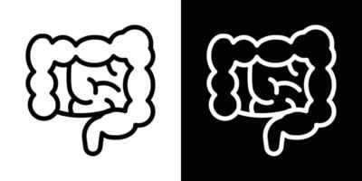 Gut icons vectors set in stroke line style.. EPS10