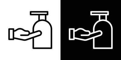 Hand wash icons vectors set in stroke line style.. EPS10
