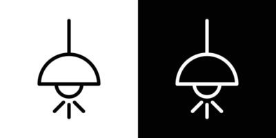 Hanging light icons vectors set in stroke line style.. EPS10