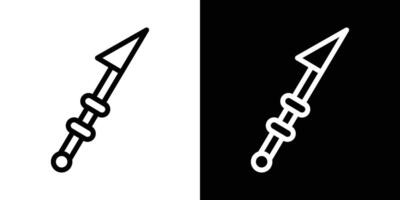 Harpoon icons vectors set in stroke line style.. EPS10